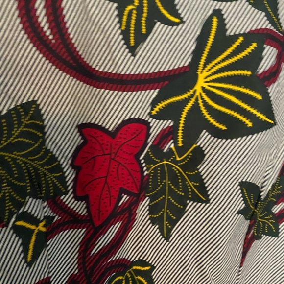 Red and Yellow Long Sleeve A-Line Dress for Work - Picture 4 of 6